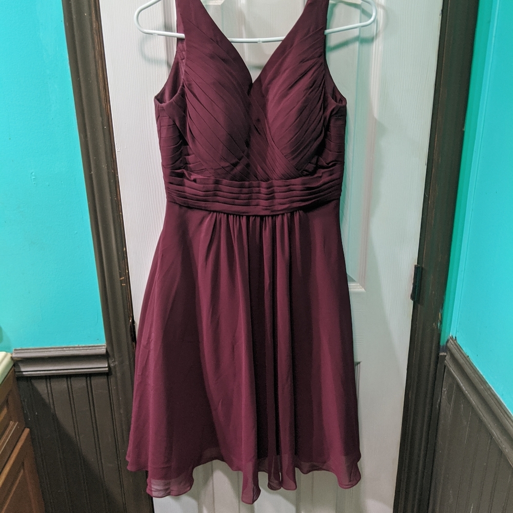 Azazie Cabernet knee length
